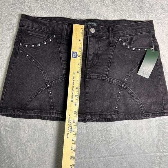 Wild Fable Micro Skort Womens M Black Studded Western Rodeo Festival Cowgirl - Picture 5 of 7
